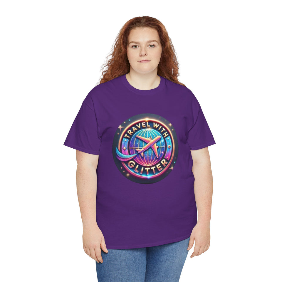 Travel With Glitter Unisex Heavy Cotton Tee