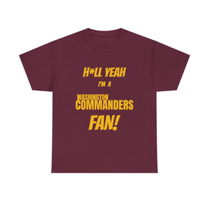 Washington Commanders Football Unisex Heavy Cotton Tee