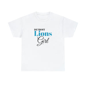 Detroit Lions Girl Unisex Heavy Cotton Tee