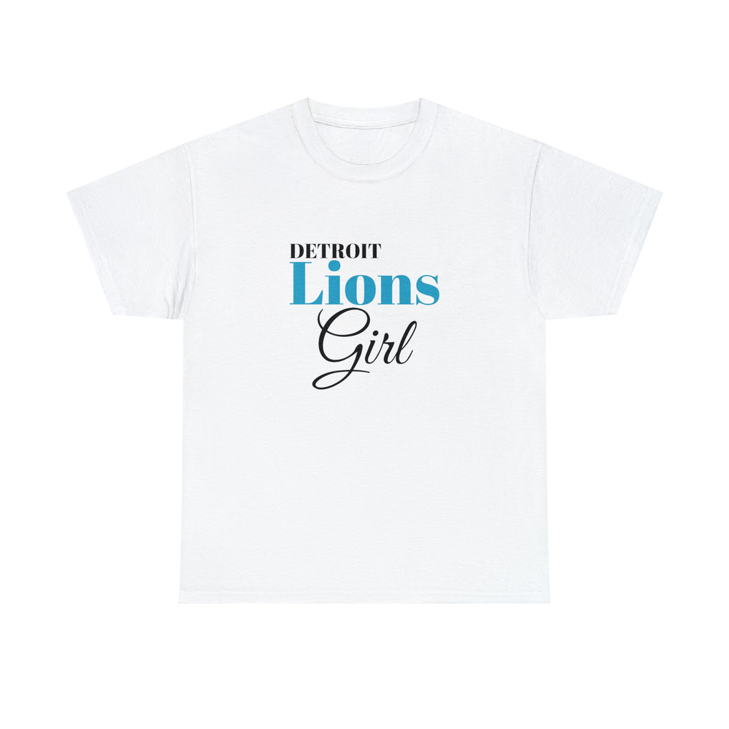 Detroit Lions Girl Unisex Heavy Cotton Tee