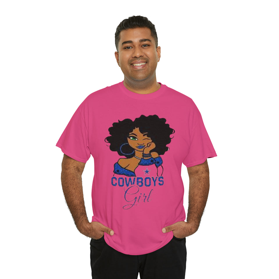 Dallas Cowboys Girl Unisex Heavy Cotton Tee