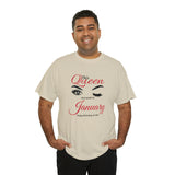 This Queen was Born In January Unisex Heavy Cotton Tee