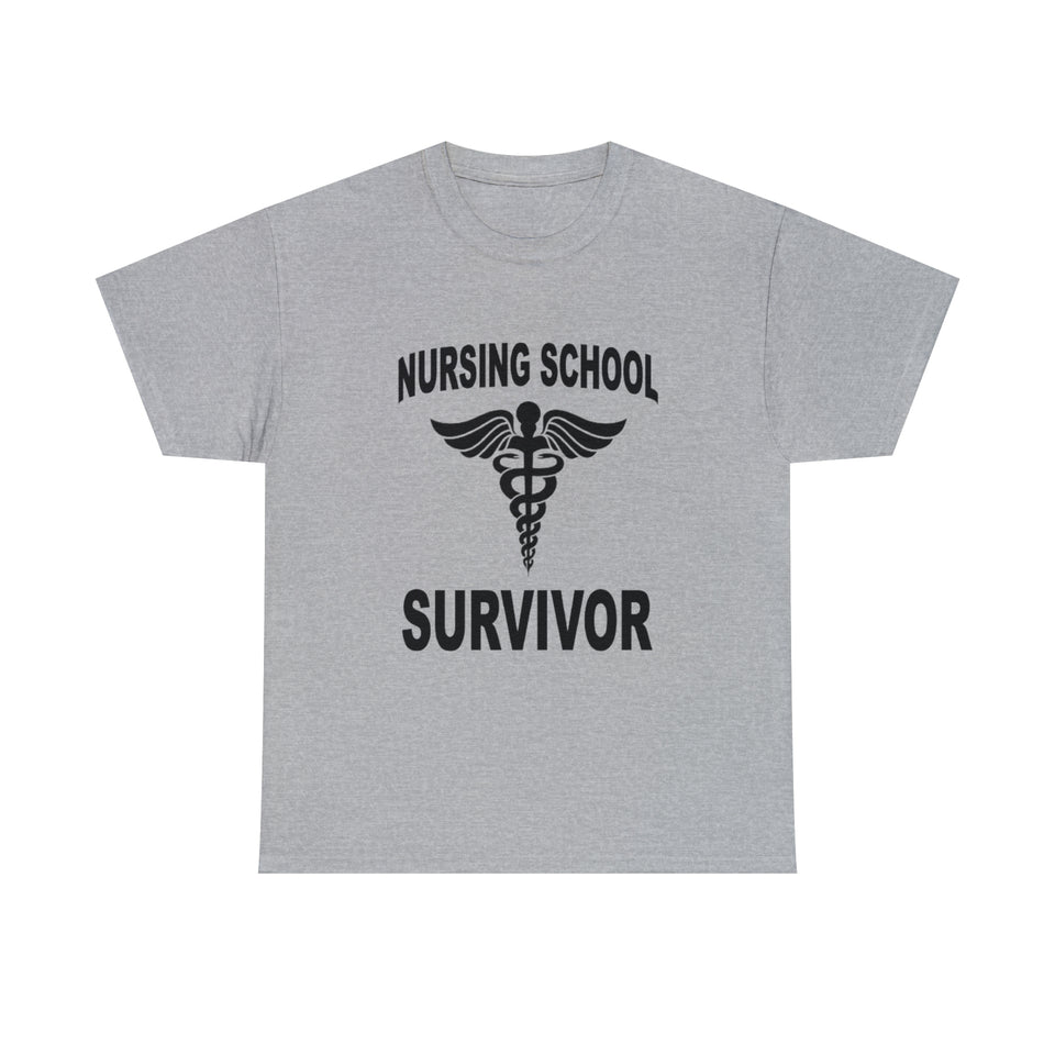 Nursing School Survivor Cotton Tee