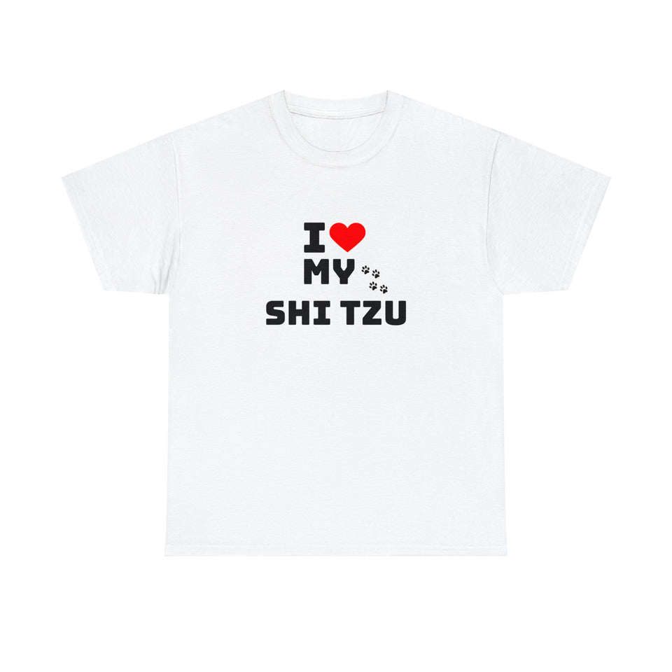 I Love My Shi Tzu Unisex Heavy Cotton Tee