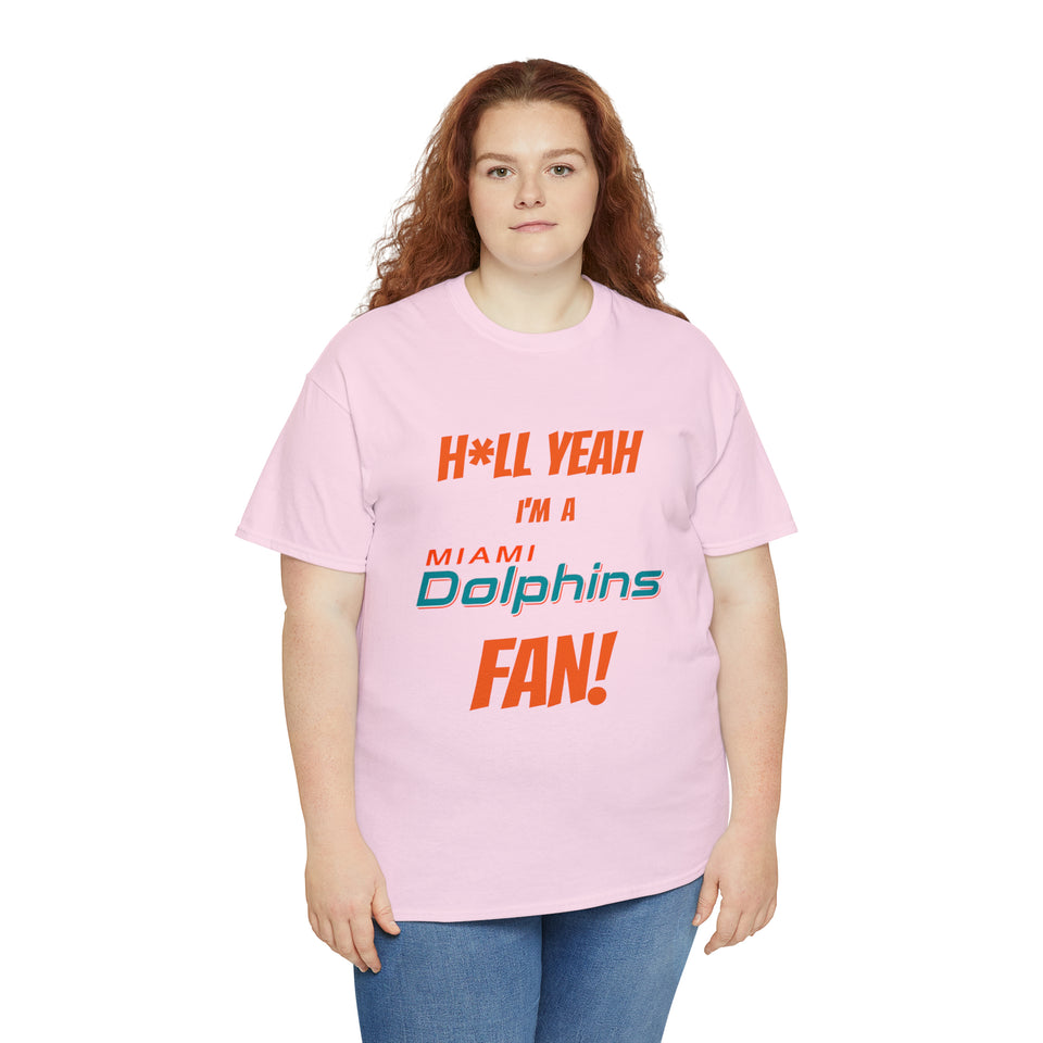 Miami Dolphins Football Unisex Heavy Cotton Tee