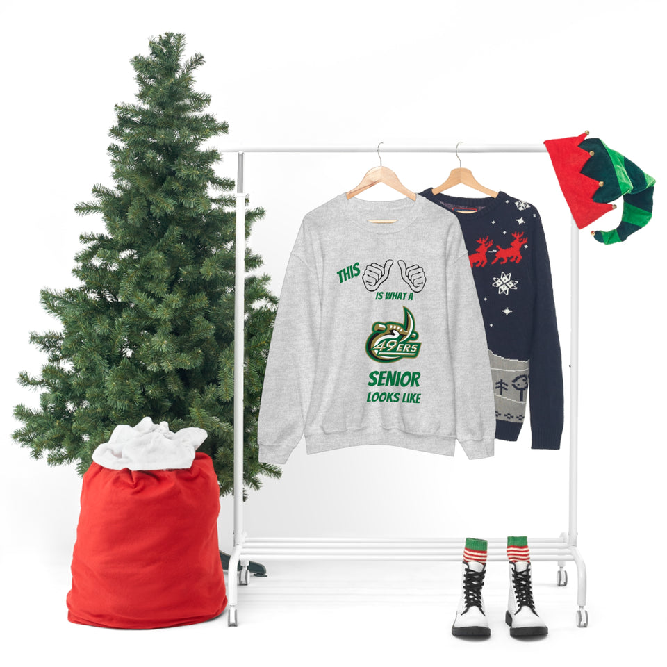 This Is What A UNCC Senior Looks Like Unisex Heavy Blend™ Crewneck Sweatshirt