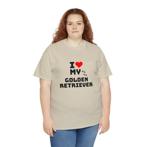 I Love My Golden Retriever Unisex Heavy Cotton Tee