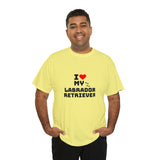 I Love My Labrador Retriever Unisex Heavy Cotton Tee