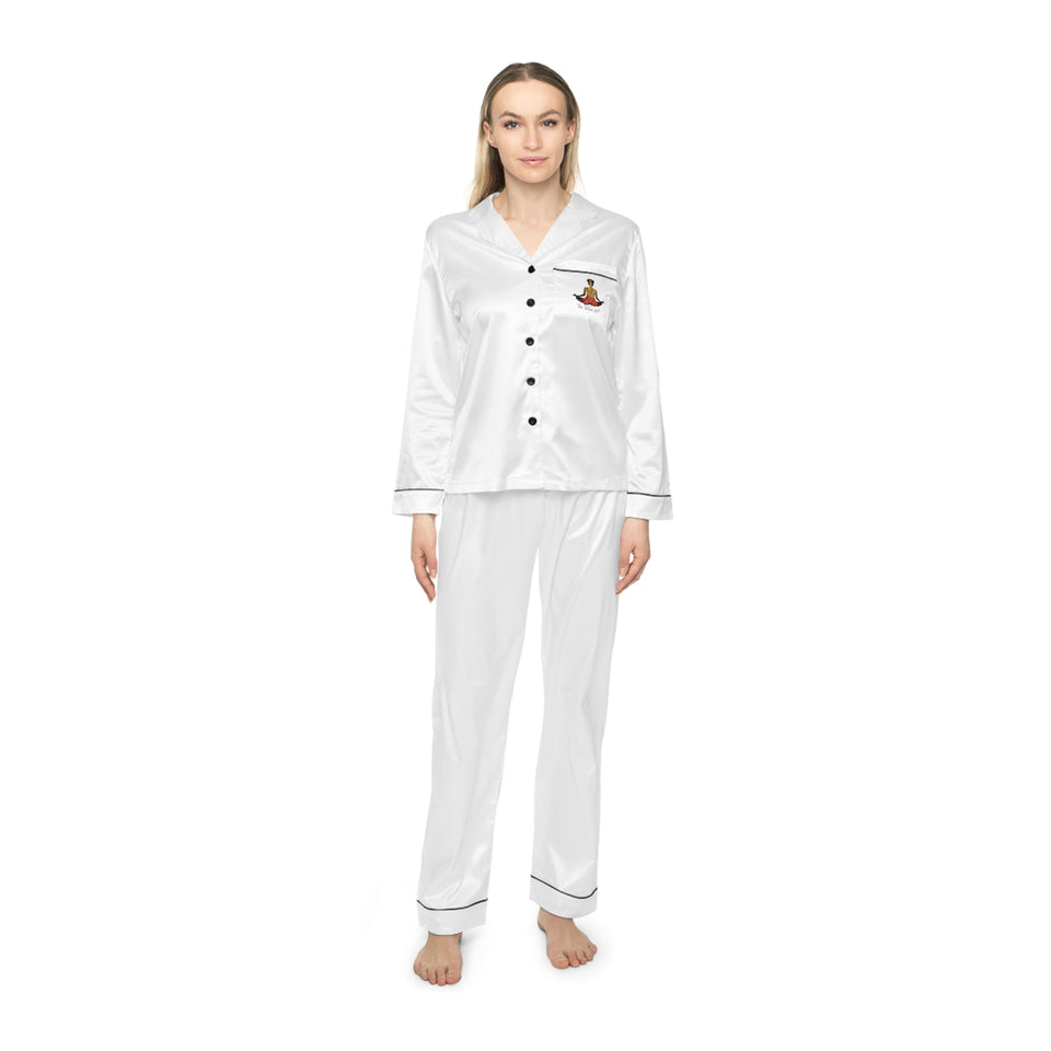 The Lotus Spot Women's Satin Pajamas (AOP)