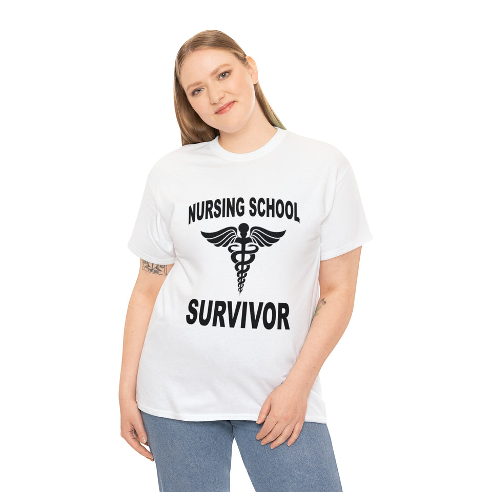 Nursing School Survivor Cotton Tee