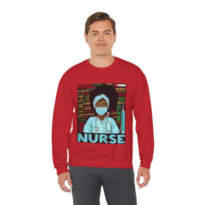 Black Nurse Crewneck Sweatshirt