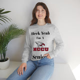 Heck Yeah I'm A NCCU Senior Unisex Heavy Blend™ Crewneck Sweatshirt