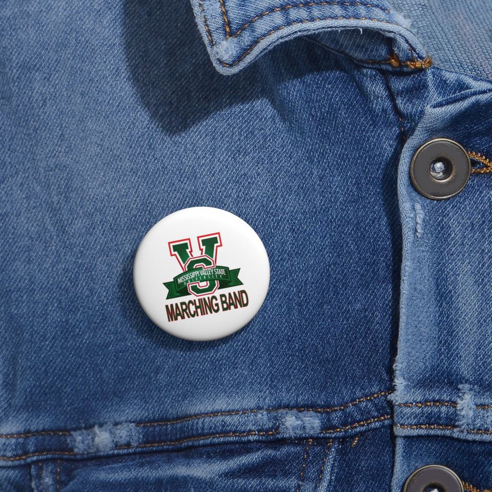 Mississippi Valley State Marching Band Custom Pin Buttons