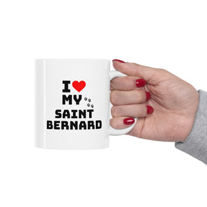 I Love My Saint Bernard Ceramic Mug 11oz