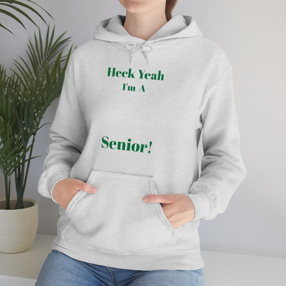 Heck Yeah I'm A UNCC Senior Unisex Heavy Blend™ Hooded Sweatshirt