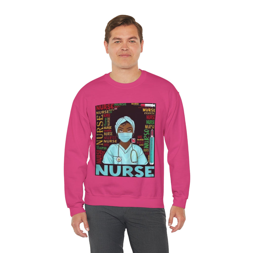 Black Nurse Crewneck Sweatshirt