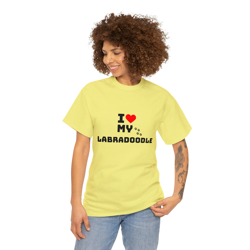 I Love My Labradoodle Unisex Heavy Cotton Tee