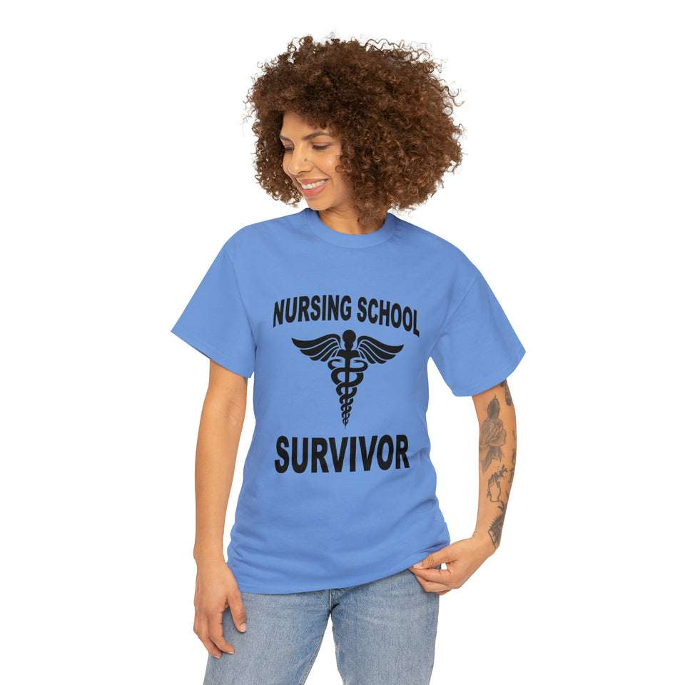 Nursing School Survivor Cotton Tee