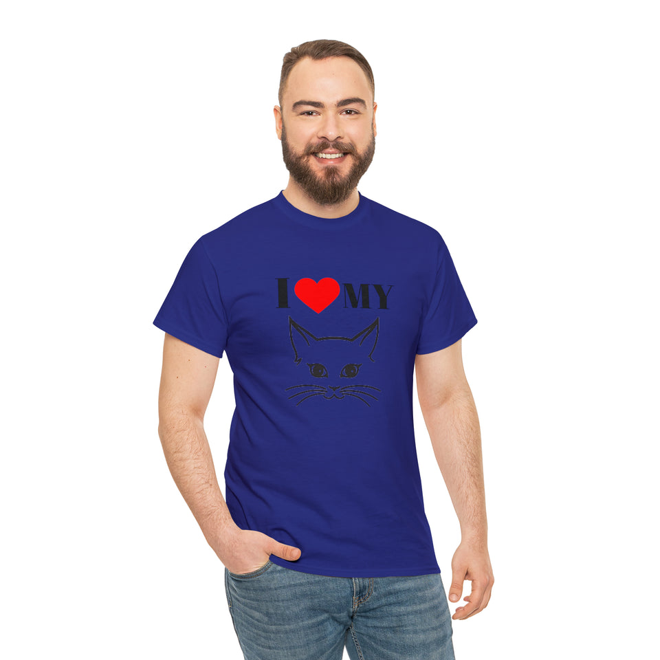 I Love My Cat Unisex Heavy Cotton Tee