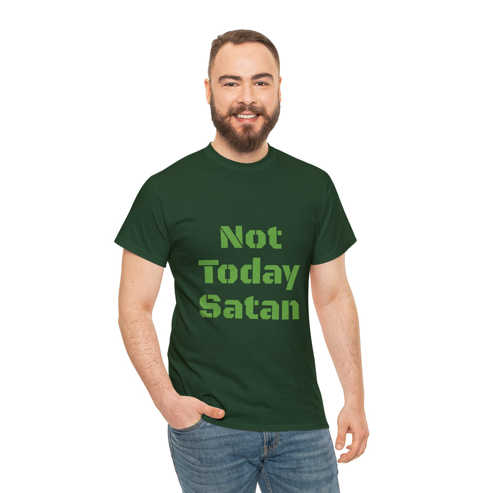 Not Today Satan Unisex Heavy Cotton Tee