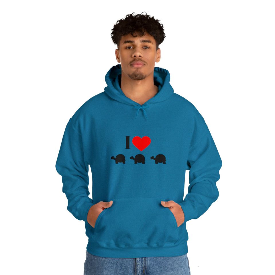 I Love Turtles Unisex Heavy Blend™ Hooded Sweatshirt