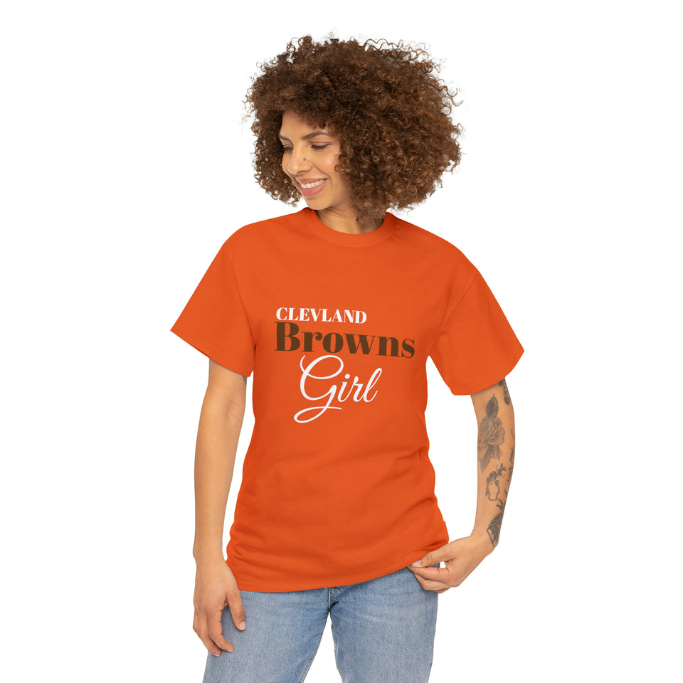 Clevland Browns Girl Unisex Heavy Cotton Tee
