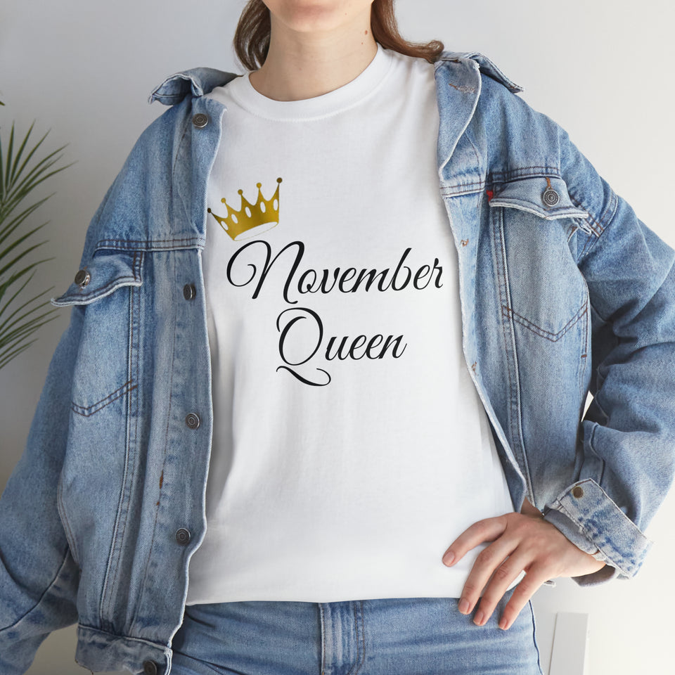 November Queen Unisex Heavy Cotton Tee