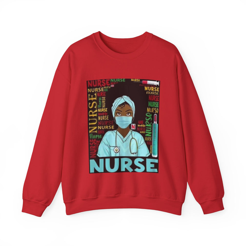 Black Nurse Crewneck Sweatshirt