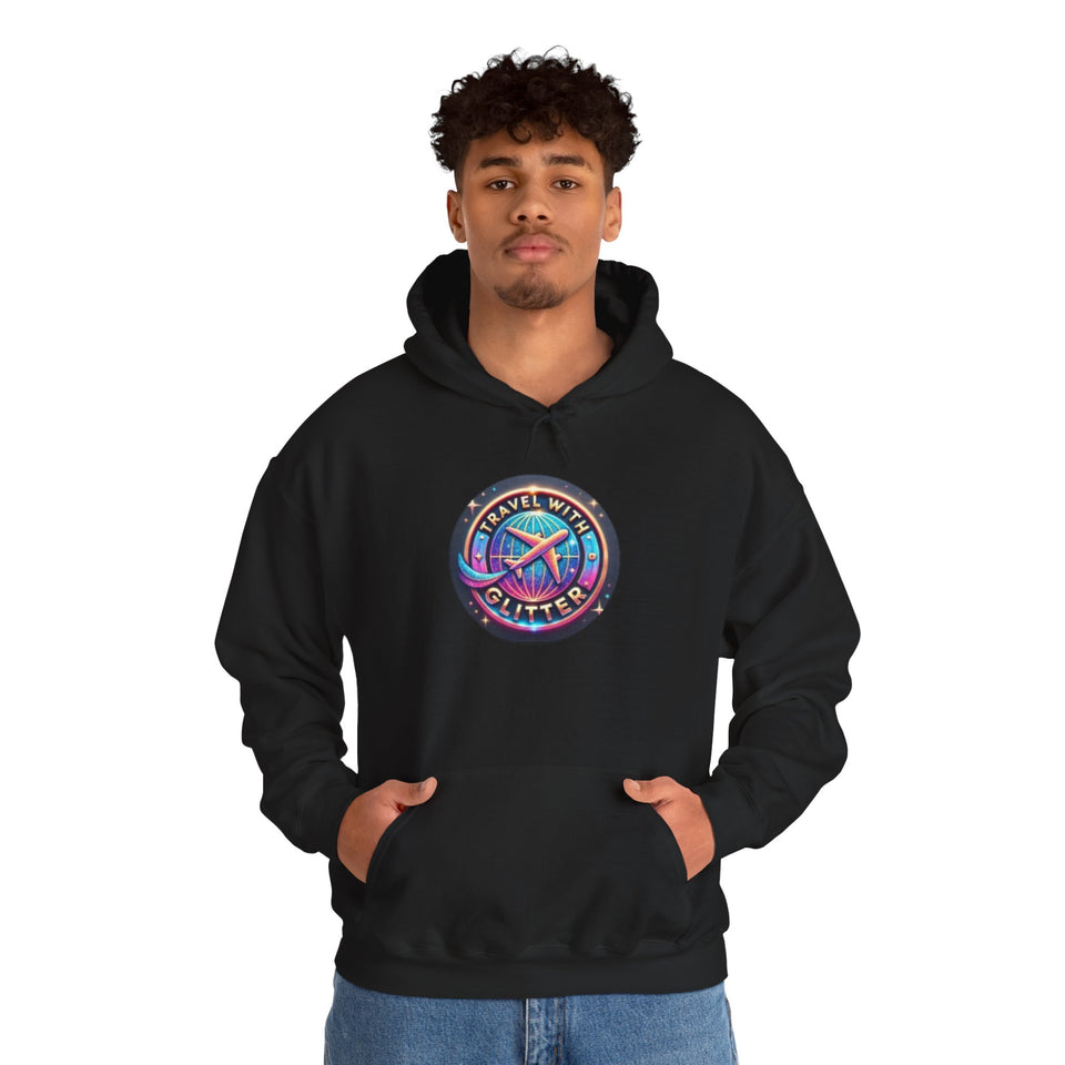 Travel With Glitter Unisex Heavy Blend™ Hooded Sweatshirt