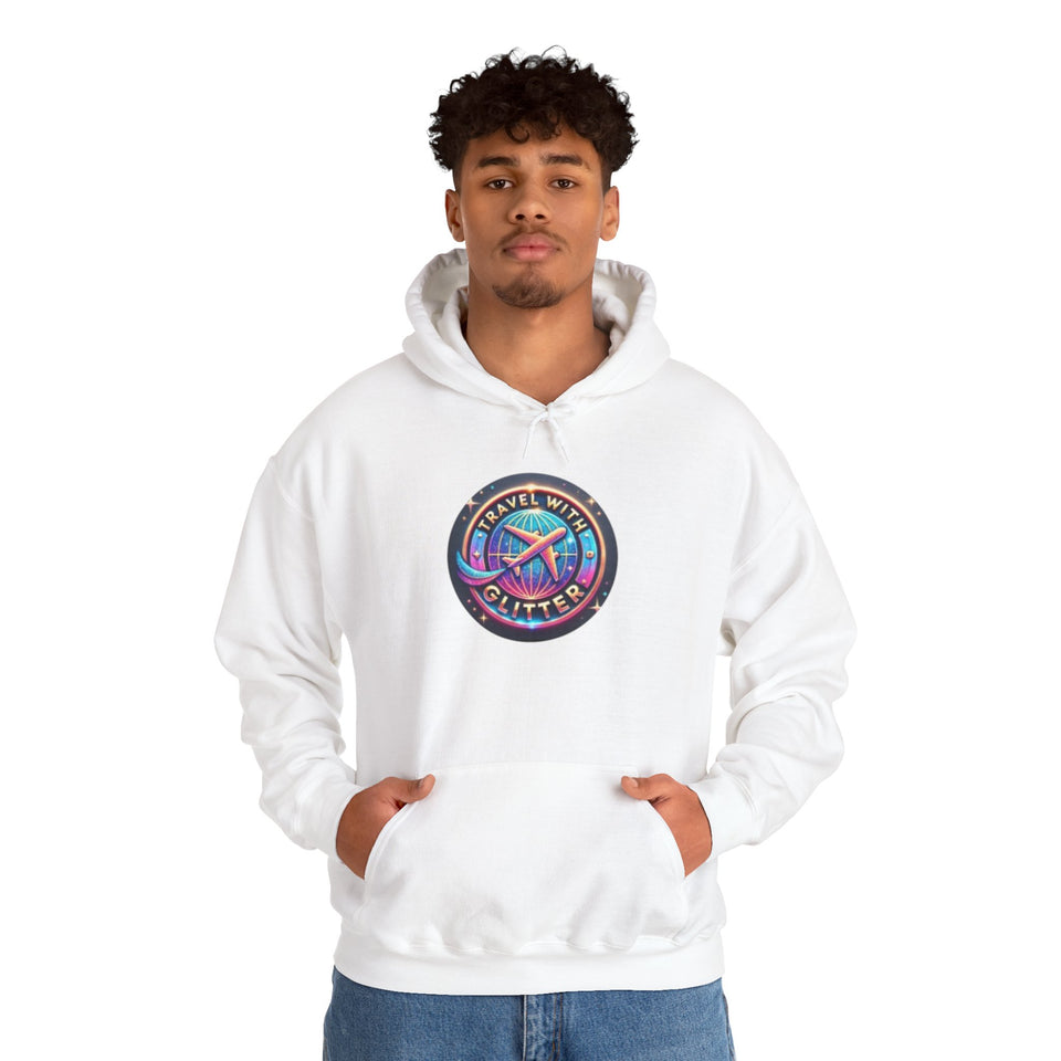 Travel With Glitter Unisex Heavy Blend™ Hooded Sweatshirt