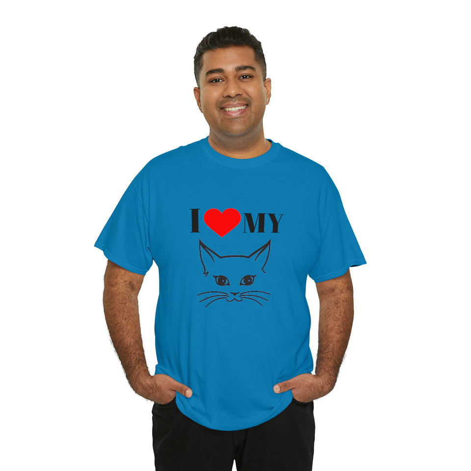 I Love My Cat Unisex Heavy Cotton Tee