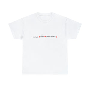 Peace Love Sunshine Unisex Heavy Cotton Tee