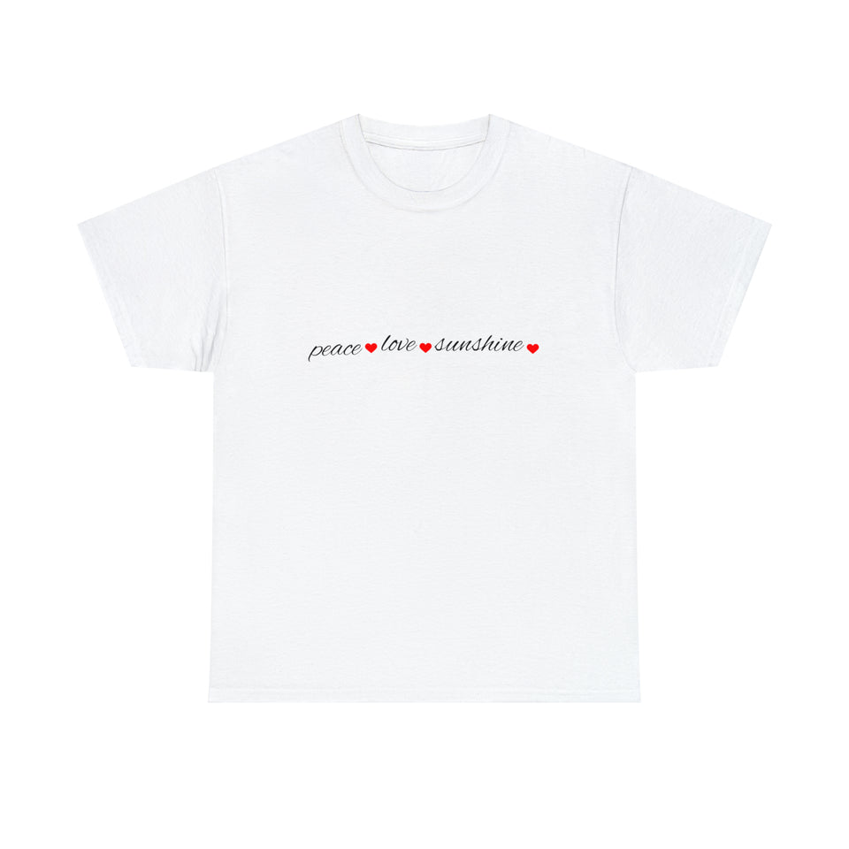 Peace Love Sunshine Unisex Heavy Cotton Tee