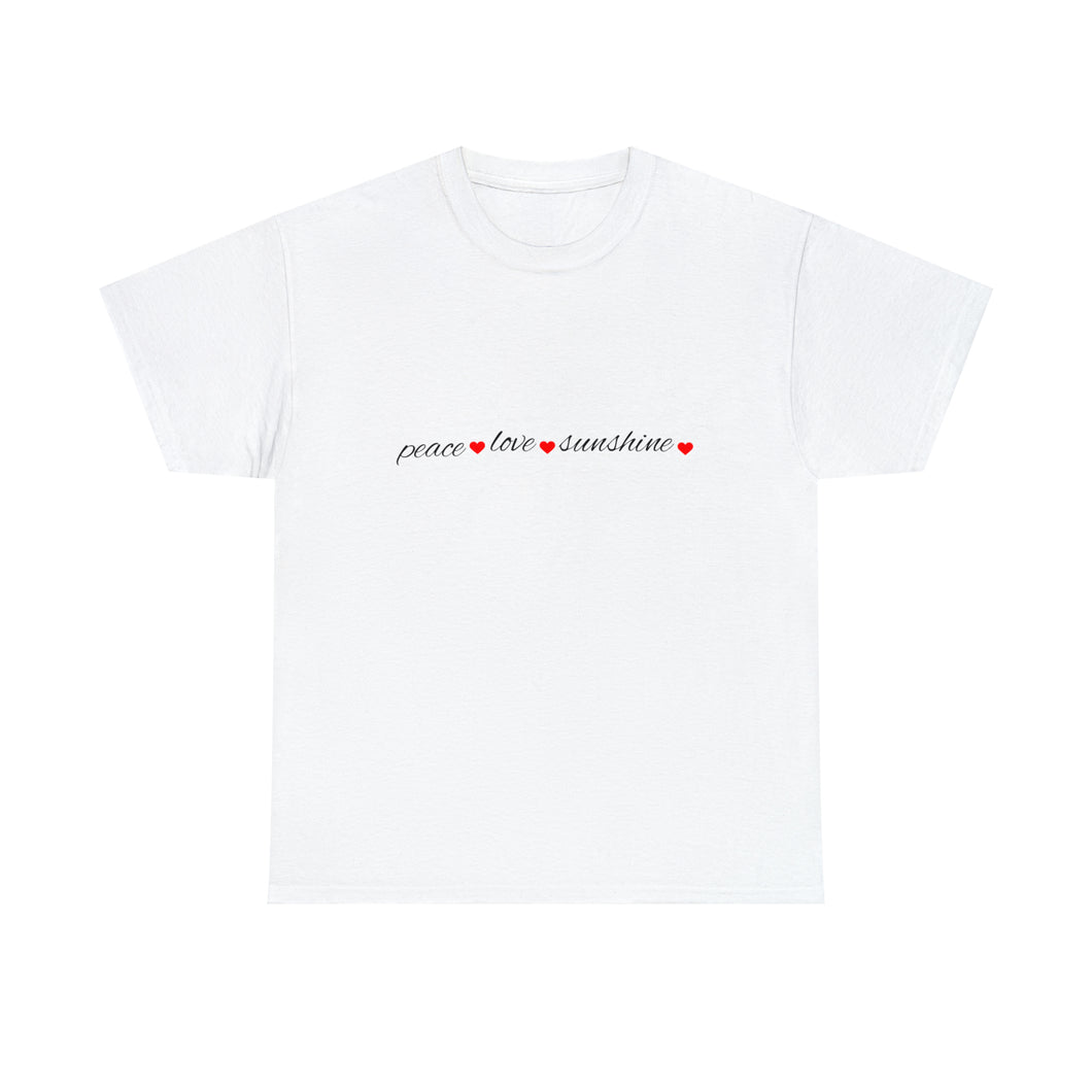 Peace Love Sunshine Unisex Heavy Cotton Tee