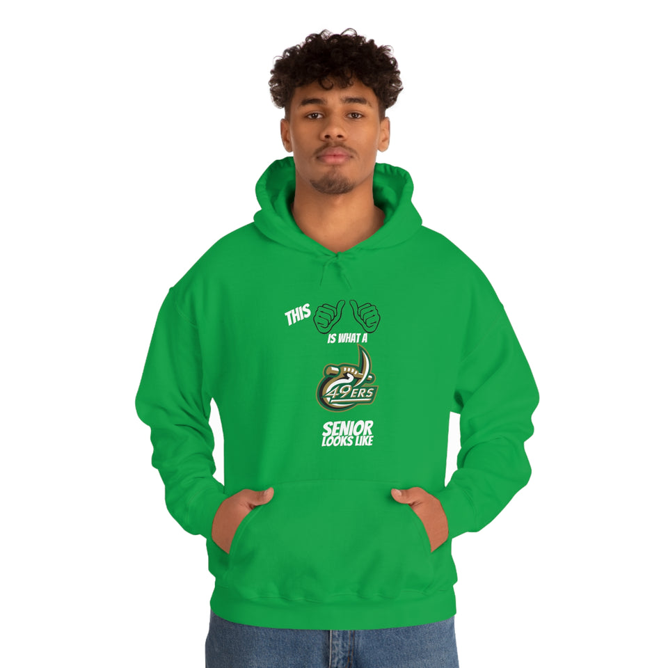 This Is What A UNCC Senior Looks Like Unisex Heavy Blend™ Hooded Sweatshirt