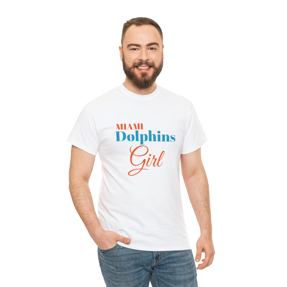 Miami Dolphins Girl Unisex Heavy Cotton Tee