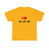 I Love Horses Unisex Heavy Cotton Tee