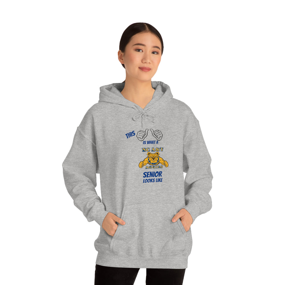 This Is What A NC A&T Senior Looks Like Unisex Heavy Blend™ Hooded Sweatshirt