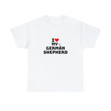 I Love My German Shepherd Unisex Heavy Cotton Tee