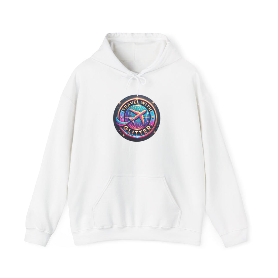 Travel With Glitter Unisex Heavy Blend™ Hooded Sweatshirt