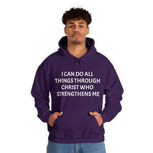 Specialty Christ Strengthens Me Hooded Sweatshirt