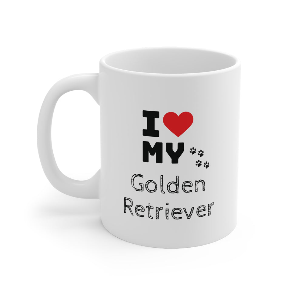 I Love My Golden Retriever Ceramic Mug 11oz