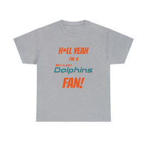 Miami Dolphins Football Unisex Heavy Cotton Tee