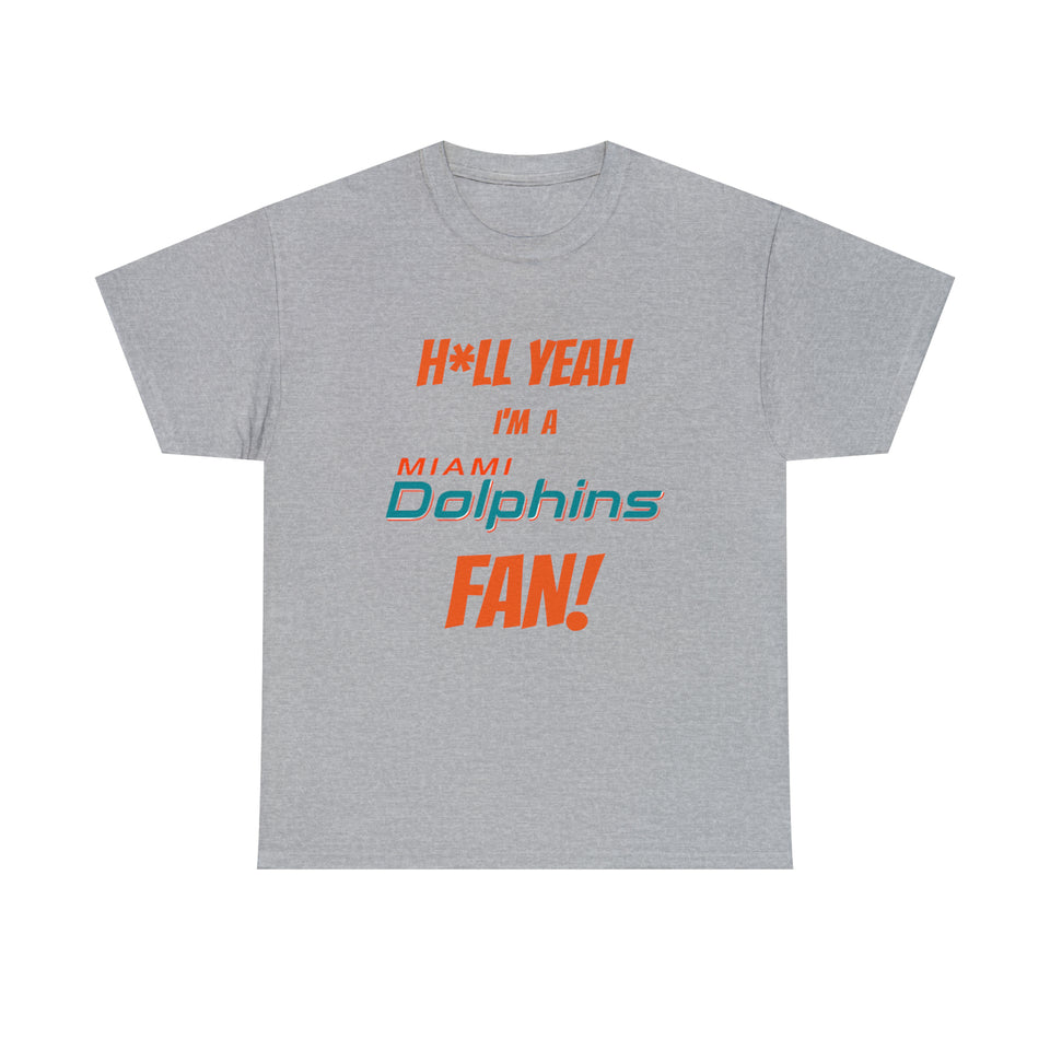 Miami Dolphins Football Unisex Heavy Cotton Tee
