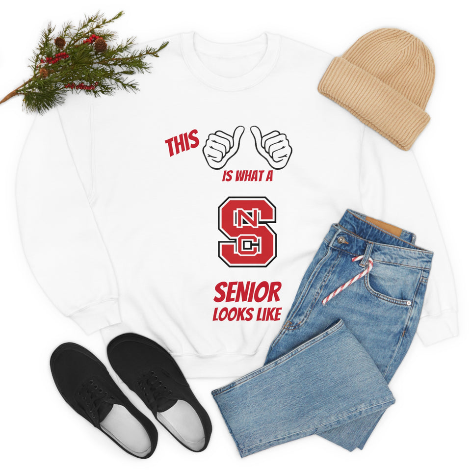 This Is What A NC State Senior Looks Like Unisex Heavy Blend™ Crewneck Sweatshirt