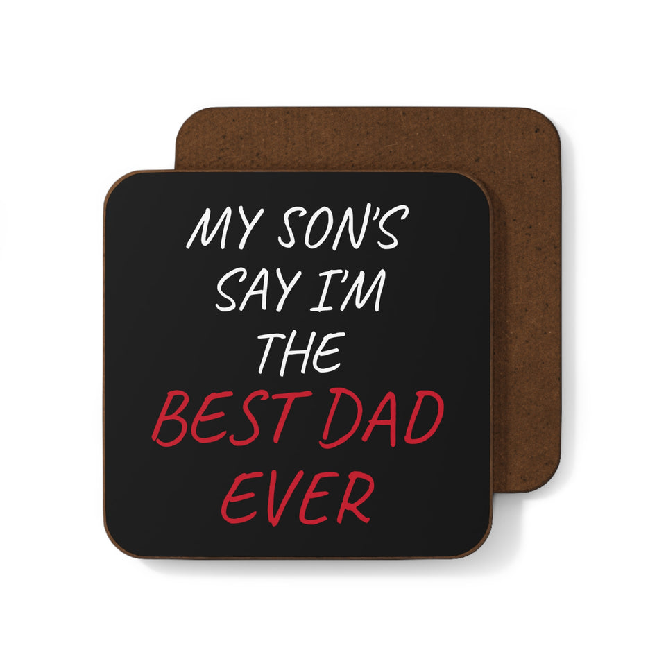 Best Dad Ever Hardboard Back Coaster