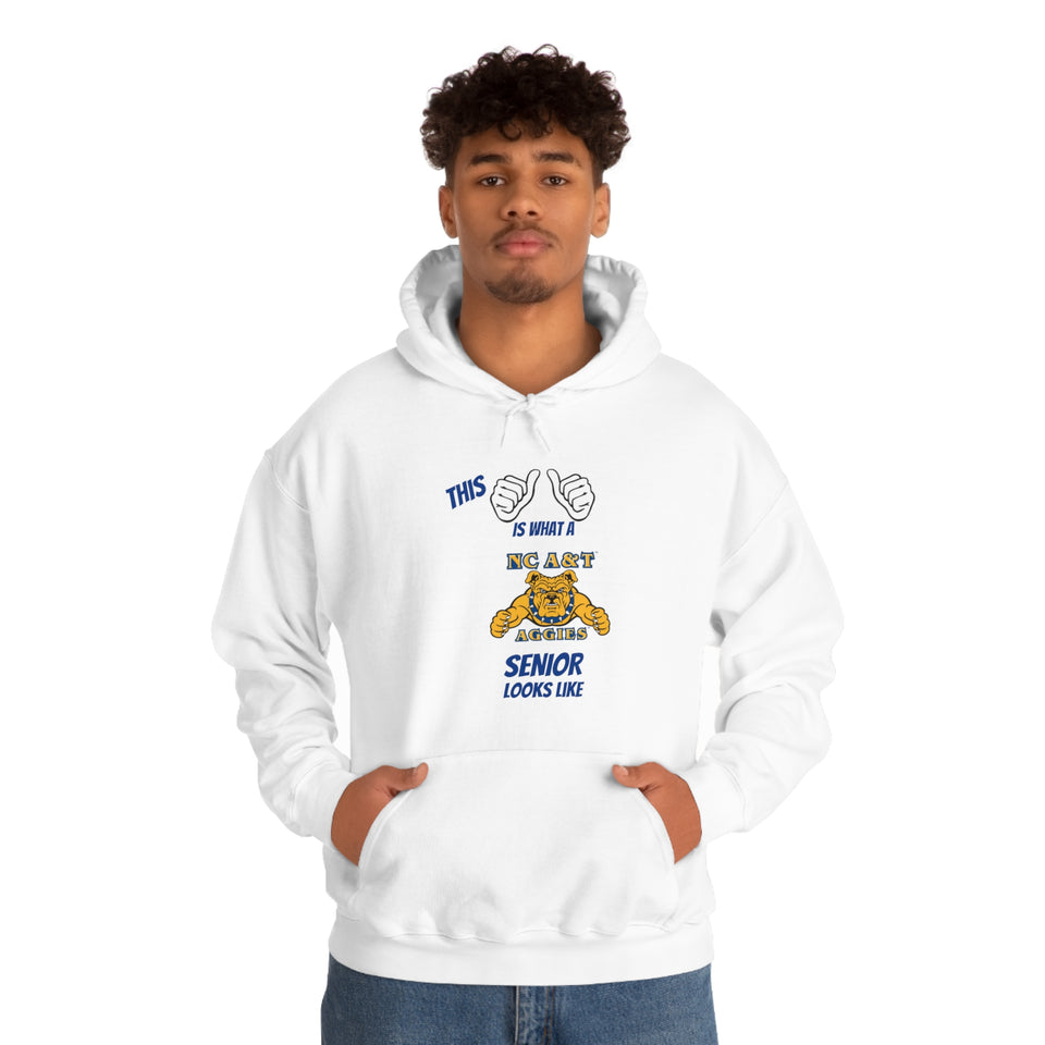 This Is What A NC A&T Senior Looks Like Unisex Heavy Blend™ Hooded Sweatshirt