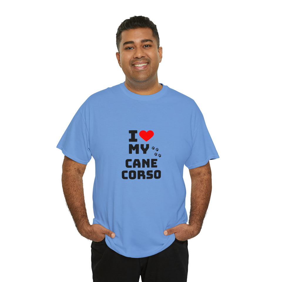 I Love My Cane Corso Unisex Heavy Cotton Tee