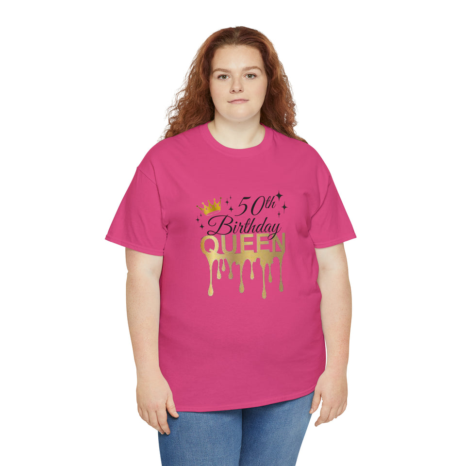 50th Birthday Queen Unisex Heavy Cotton Tee