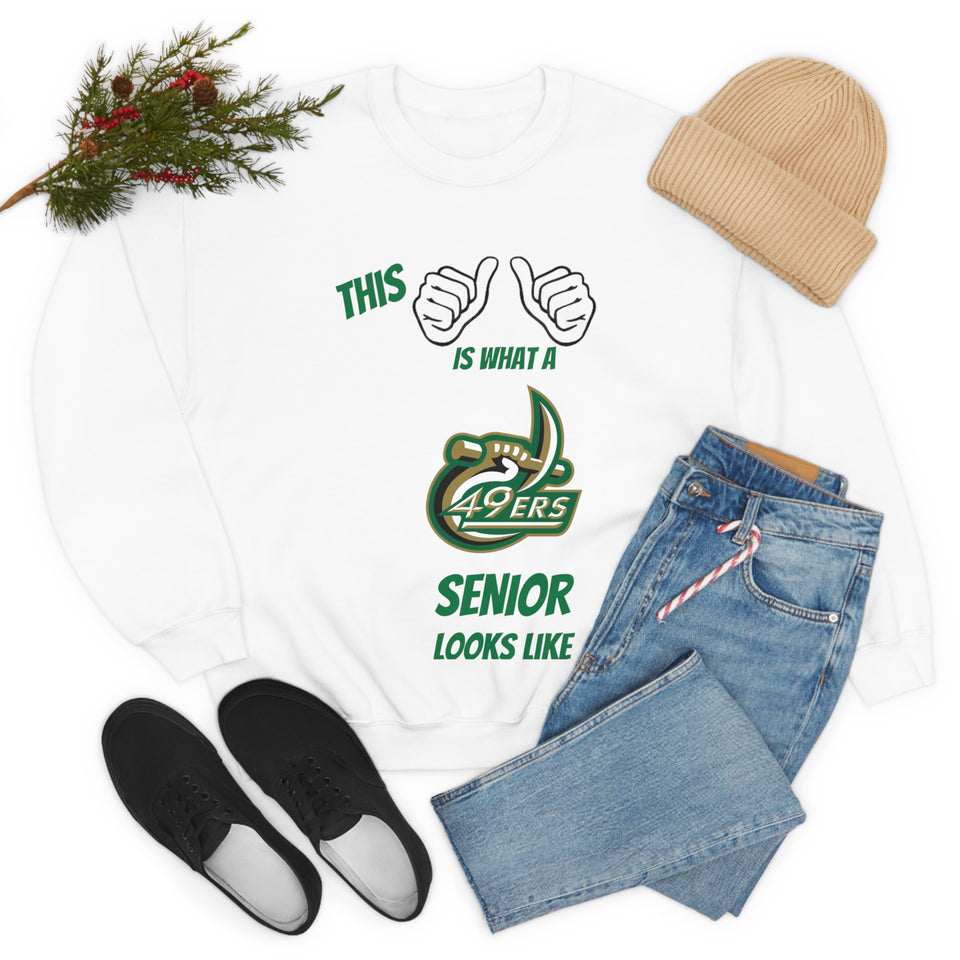 This Is What A UNCC Senior Looks Like Unisex Heavy Blend™ Crewneck Sweatshirt